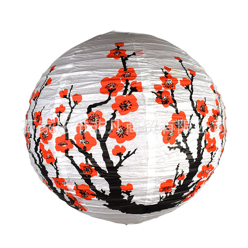 厂家特价出售日式梅花纸灯笼中国风折叠春节新年古风纸灯罩