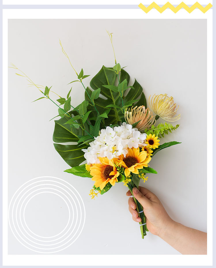 塑料花束装饰花高档新款装饰花卉仿真的摆设带花瓶店面店里家里