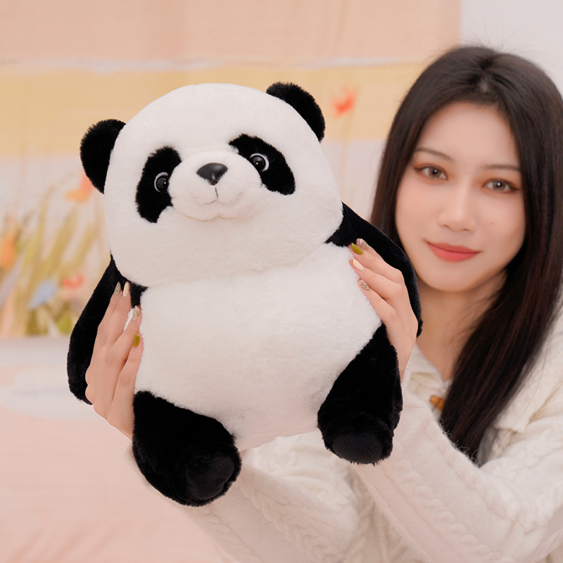 Panda Doll Small Size Brown Bear Birthday Gift Children Pudgy Cute Panda Stuffed Doll