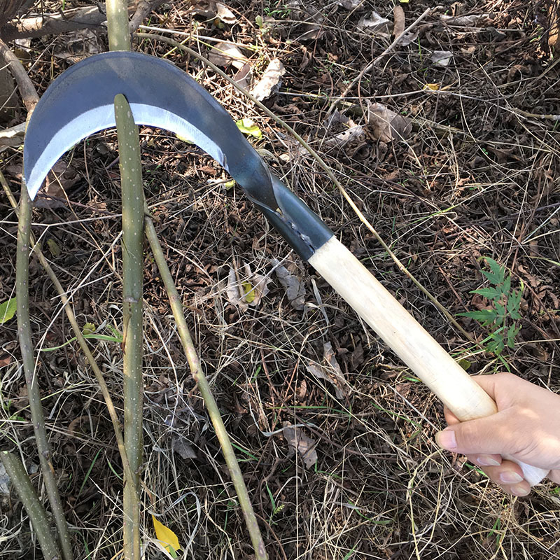 农用镰刀割草刀锰钢加厚砍割两用柴镰锋利免磨收割玉米开荒开路刀