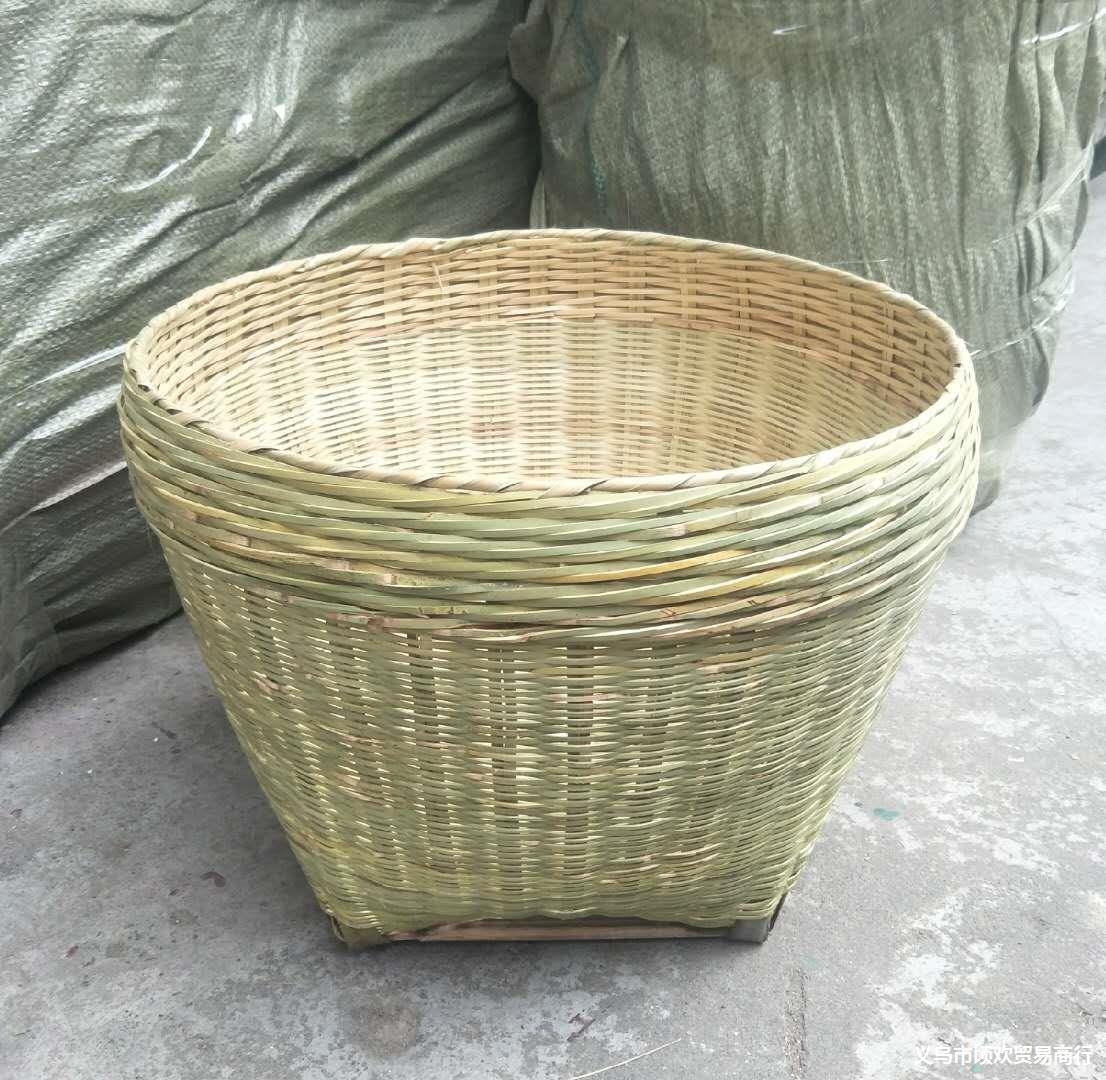 Bamboo Woven Large Size Turnover Basket Bamboo Plaited Articles Rice-Washing Basket Bamboo Basket Storage Basket Wedding Basket Dustpan