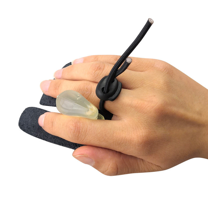 厂家货源竞技射箭反曲弓护指 单层皮革托指护指 射箭护具保护手指