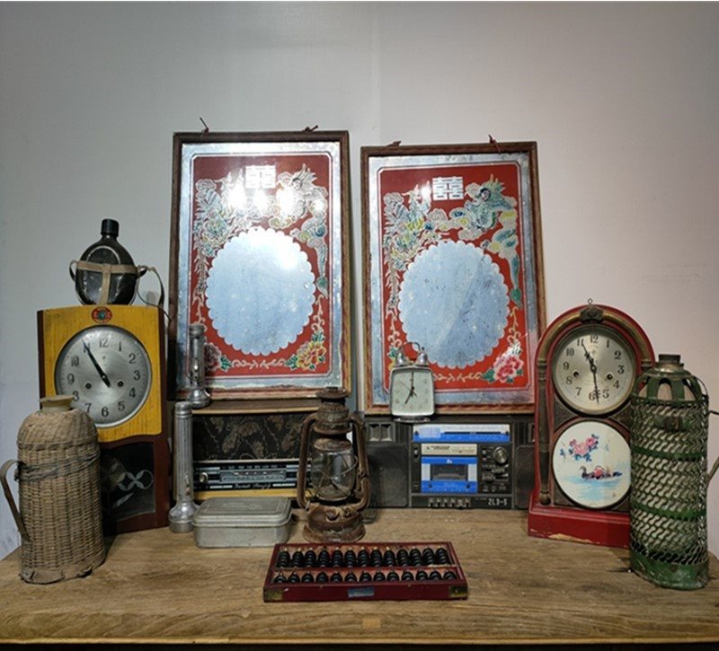 60年代怀旧老物件记忆咖啡厅休闲物件情景重现装饰回忆密室怀旧