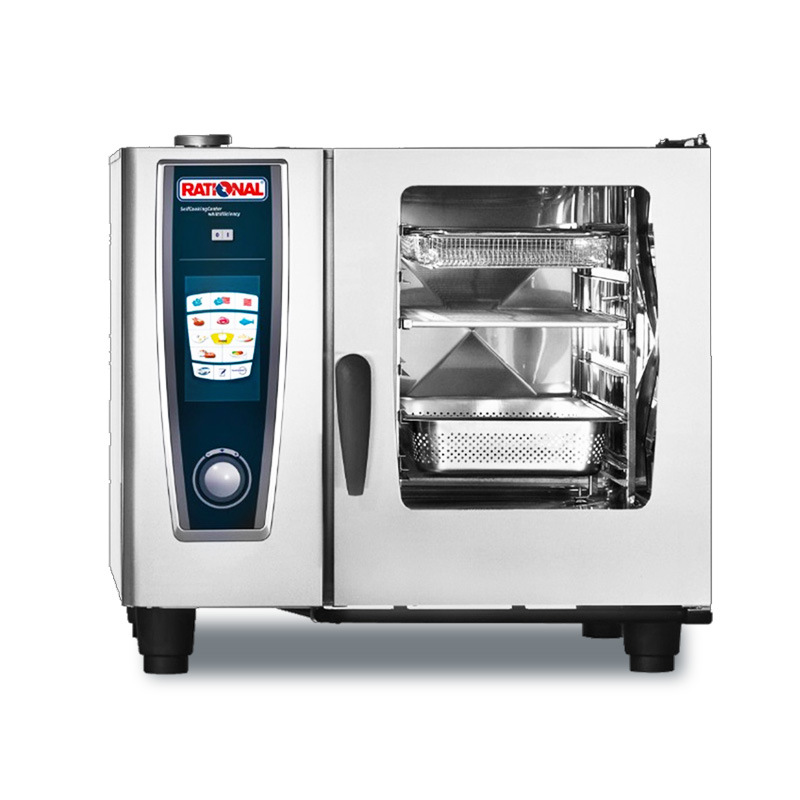 德国rational万能蒸烤箱scc61乐信六层商用触摸屏万能蒸烤箱6盘