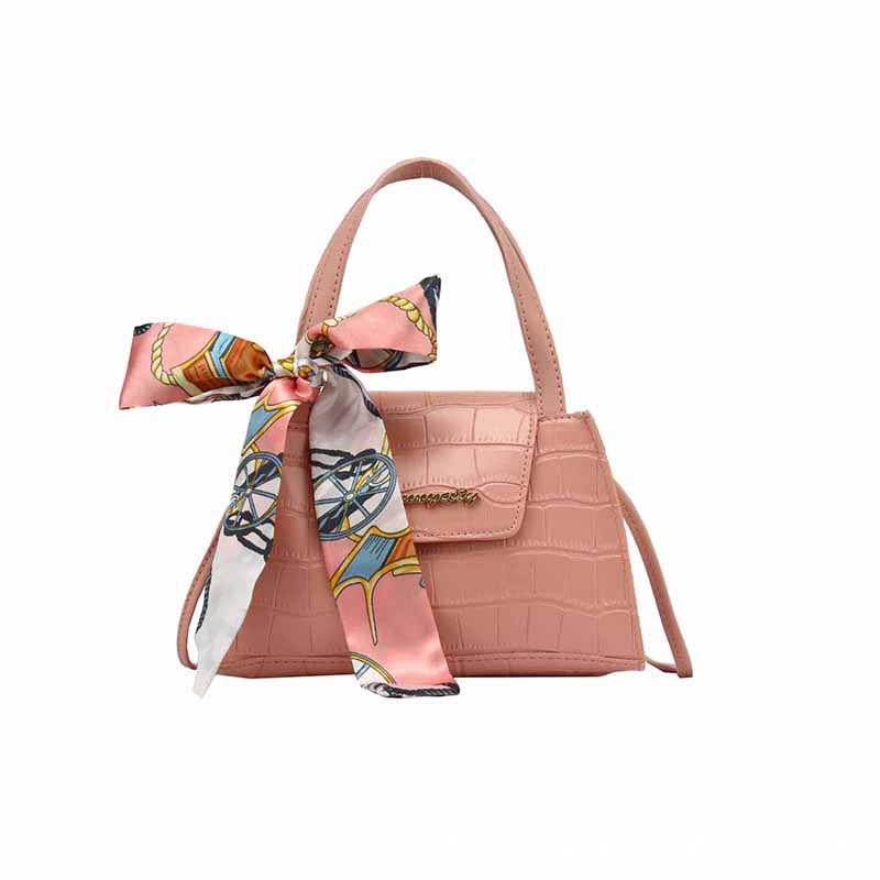 Silk Scarf Stone Pattern Handbag Women Handbags 2023 Women's Foreign Trade Bags Wholesale Bow Kelly Bag