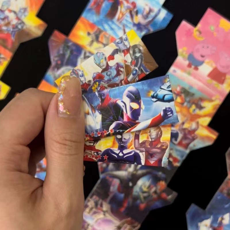 全套稀有烟卡呸呸卡蛋仔派对卡通儿童手工折叠烟卡玩具奥特曼批发