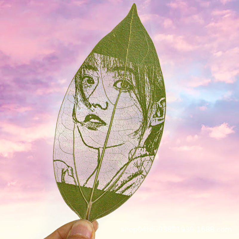 七夕情人节照片私人制作叶雕画树叶画生日礼物送女生男生朋友老婆