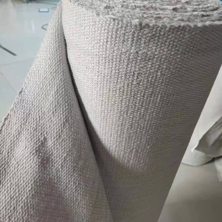 厂家批发耐高温陶瓷纤维布窑炉保温隔热布5mm钢丝增强纤维布带绳