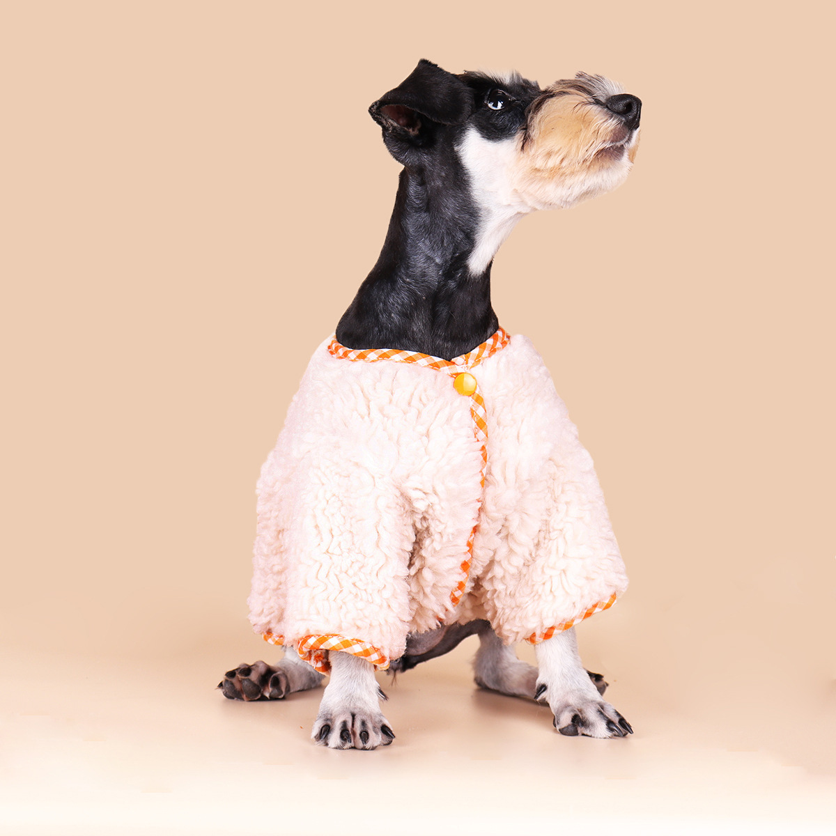 新款宠物秋冬毛毛红萝卜背心外套小型犬狗狗衣服保暖猫咪可爱服装