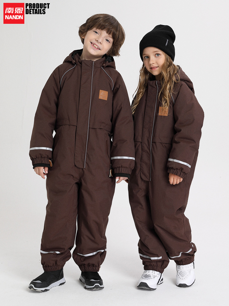 南恩 儿童滑雪服套装连体滑雪服保暖防水男女童滑雪装备雪乡-阿里巴巴