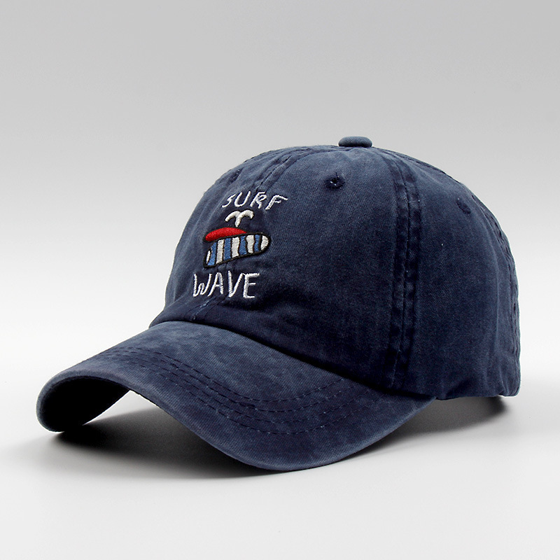 韩版字母刺绣水洗做旧棒球帽青年男女户外钓鱼鸭舌帽子速卖通外贸