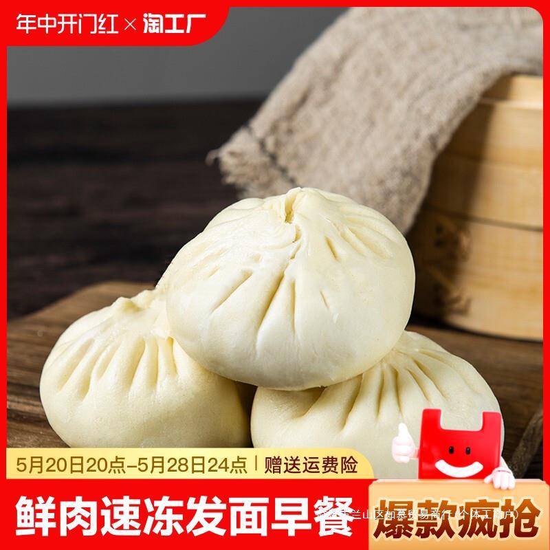 包点鲜肉大包子速冻猪肉蒸煎包猪肉小笼包发面小笼包早餐面点