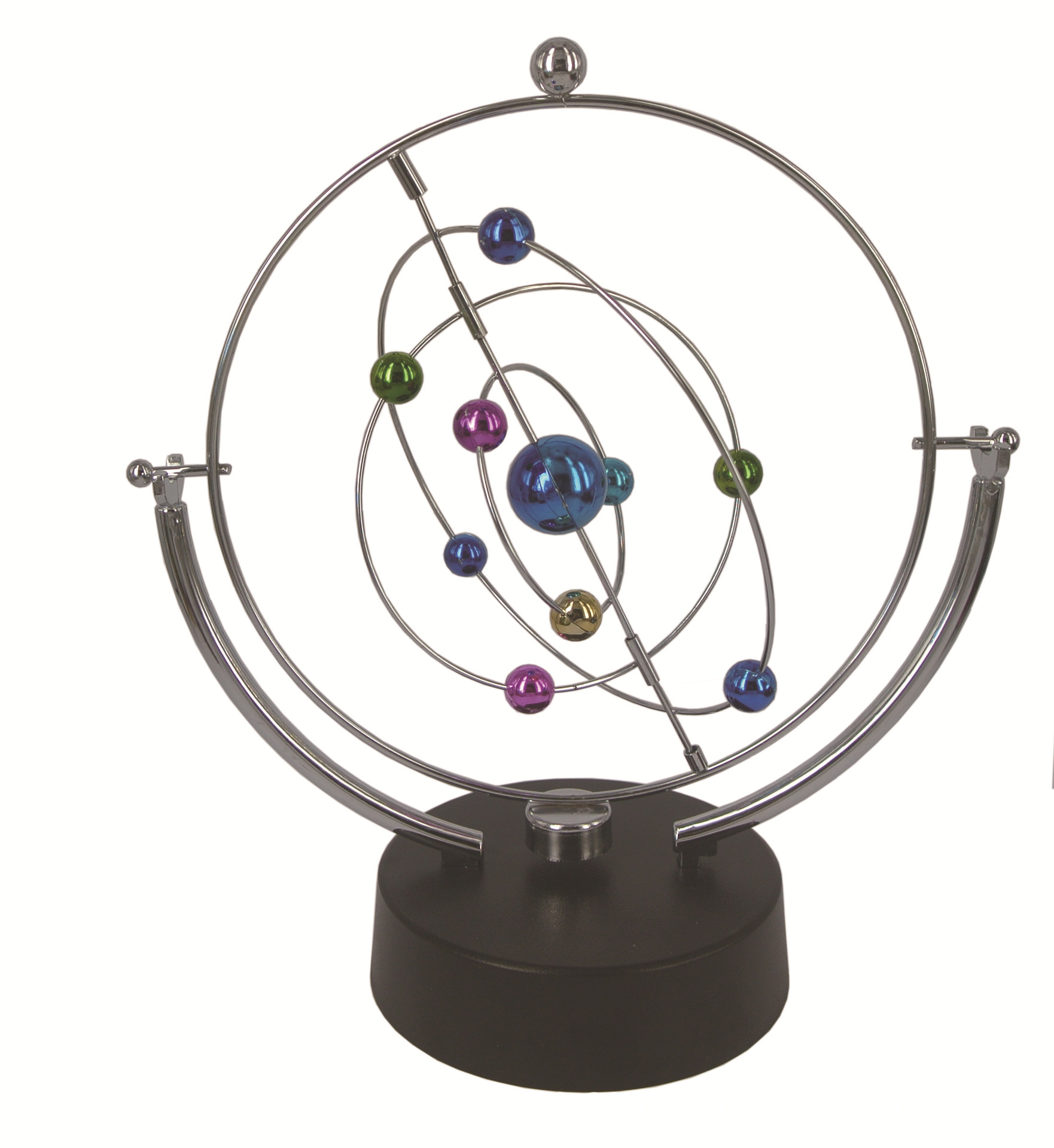 九大行星电动天体彩色摇摆器科教磁性永动仪模型办公工艺摆件厂家