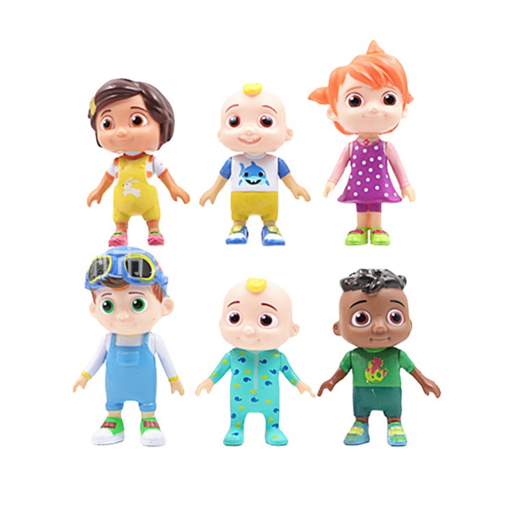 6款cocomelon西瓜套装宝贝jojo英语启蒙动画片人物玩具公仔摆件