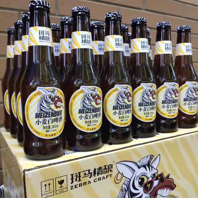 斑马精酿啤酒小麦白啤酒瓶装德式风味265ml小瓶微醺酒啤酒整箱