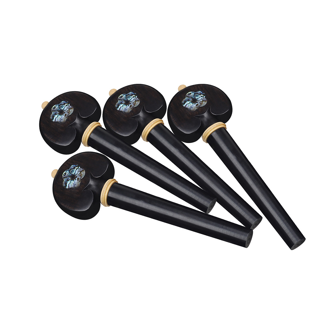 乐器配件高档手工雕花精美大提琴弦轴琴轴黑色乌木旋钮旋轴批发