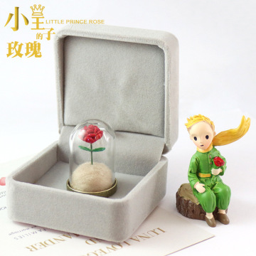 小王子狐狸玫瑰花diy创意手工材料包玻璃罩汽车摆件送男女友礼物