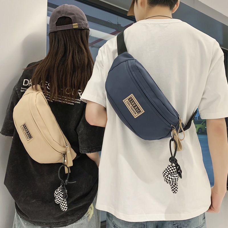 INS Trendy Brand Chest Bag Men's Casual Japanese Shoulder Bag Boys Small Backpack Trendy Crossbody Bag Ladies New Waist Bag