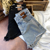 8198 Light blue cowboy shorts 2022 summer Easy Show thin Broad leg Paige Hot pants Trend