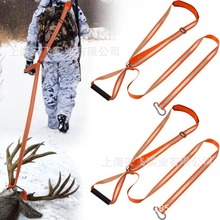 户外野营猎用装备鹿拖绳鹿拖绳牵引带鹿狩猎配件带防滑鹿拖曳背带