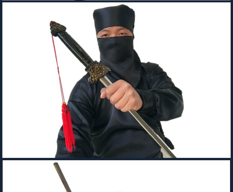 古装夜行衣蒙面服武侠盗贼土匪勇士刺客服忍者男女黑衣人演出服装