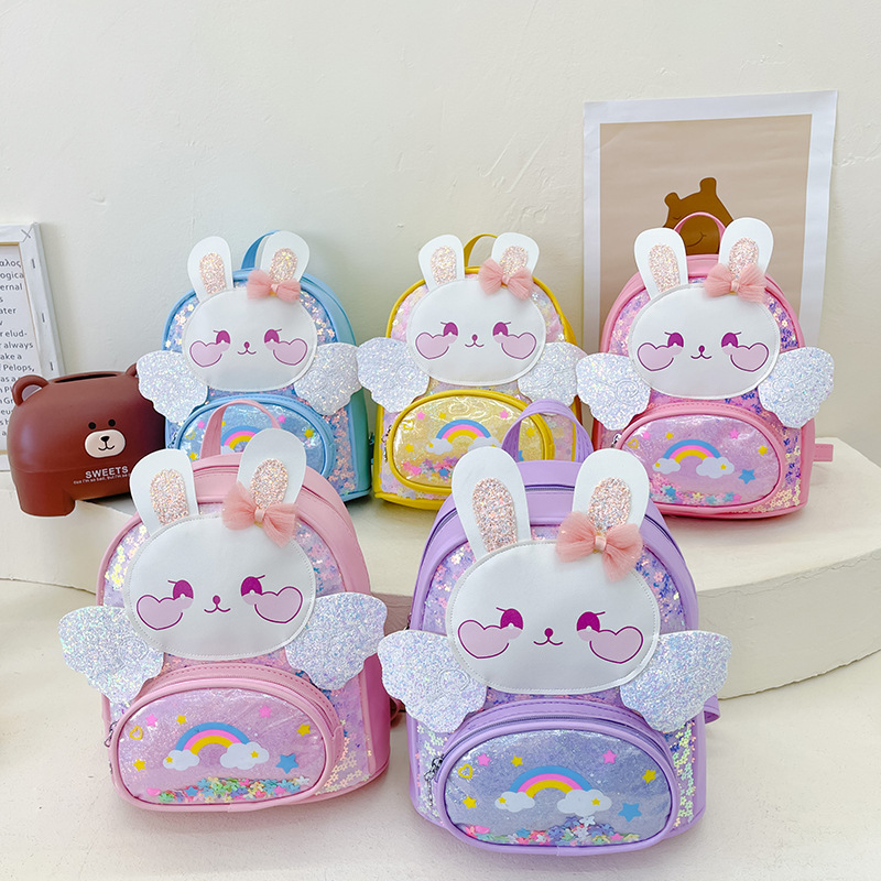 Lightweight Children's Kindergarten Backpack Girls' Baby New Fashion Bunny 3-Year-Old 5 Girls' Small Class Backpack Cross-Border