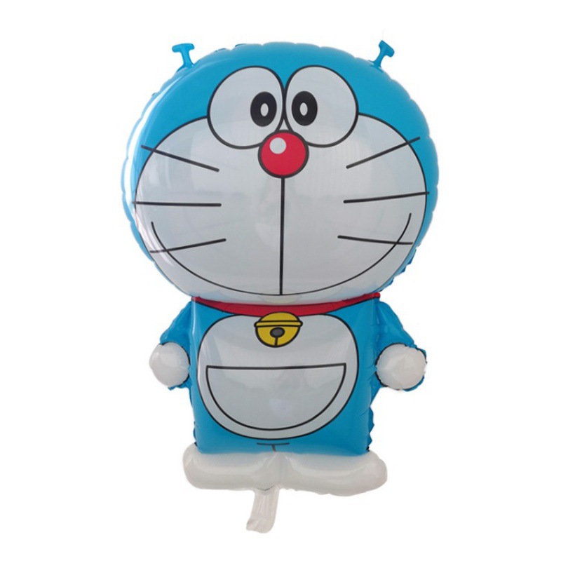 新款dm跑步叮当猫 哆啦美铝膜气球机器猫哆啦a梦街卖夜市气球批发