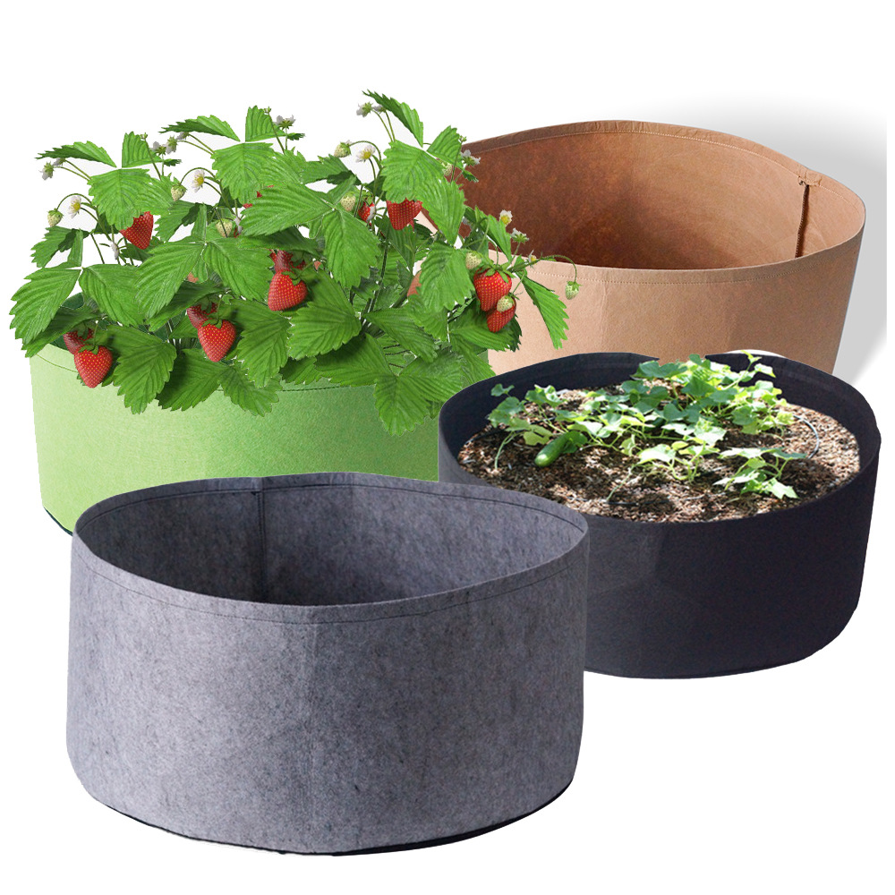 新款种植袋无纺布植物生长袋植物袋毛毡阳台楼顶种菜包植物成长包