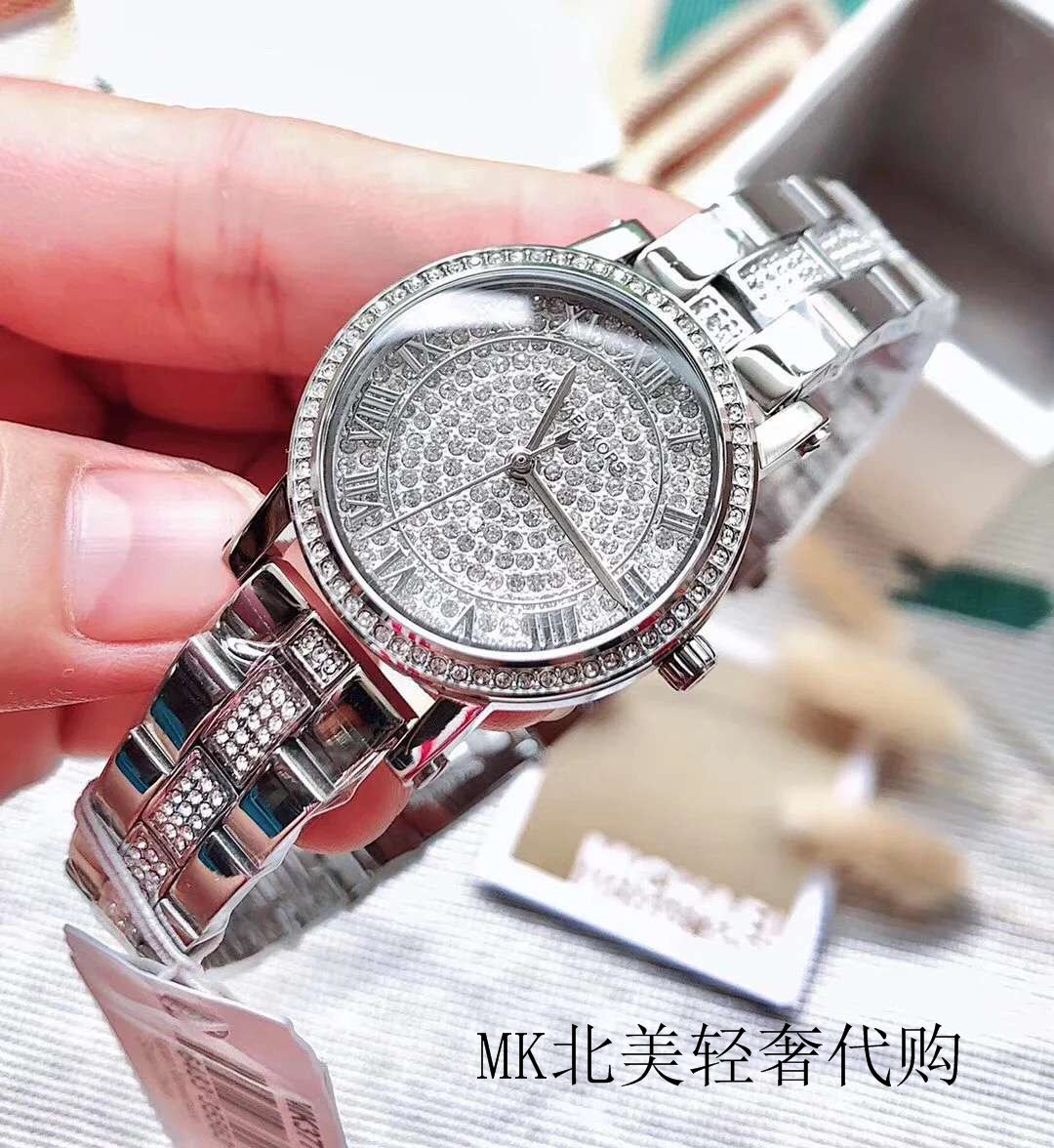 代购michaei kors/mk手表女满天星镶钻罗马小表盘时尚女石英腕表