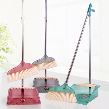 家用不锈钢长杆软毛扫把簸箕扫地清洁笤帚刮头发垃圾铲套装组合