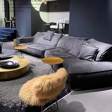 baxter意式沙发科技布艺小户型三人位设计师简约客厅异形转角