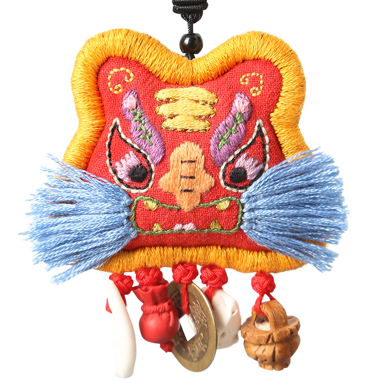 阿卡手工平安符刺绣孕期打发时间婴儿荷包虎头护身符diy材料包