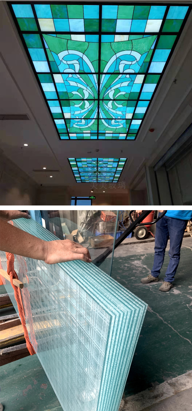 广州玻璃厂供夹胶银丝艺术夹丝玻璃工艺夹绢玻璃车刻玻璃防滑玻璃