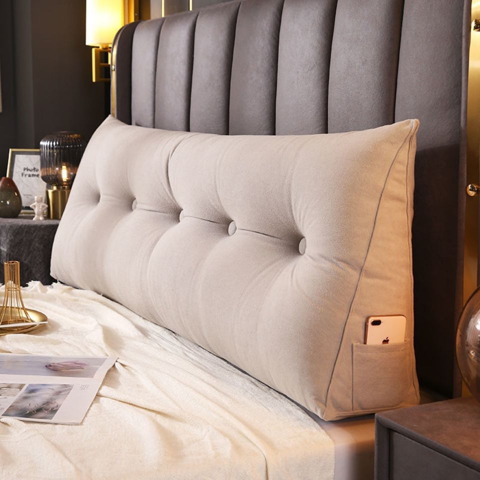 床头靠垫榻榻米靠背床头板软包靠背垫三角护腰靠枕可拆洗床上抱枕