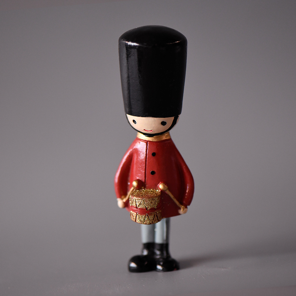 创意北欧跨境 胡桃夹子木偶士兵 树脂家居工艺品装饰摆件圣诞玩偶