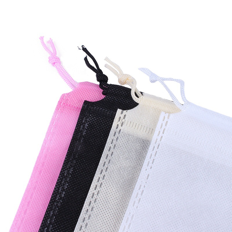 Non-Woven Drawstring Pouch Spot Drawstring Shoes Buggy Bag Home Dustproof Blank Nonwoven Fabric Bag Wholesale