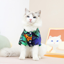 宠物猫咪衣服夏威夷衬衫沙滩风格小猫衣服波斯猫蓝猫春夏服装薄款