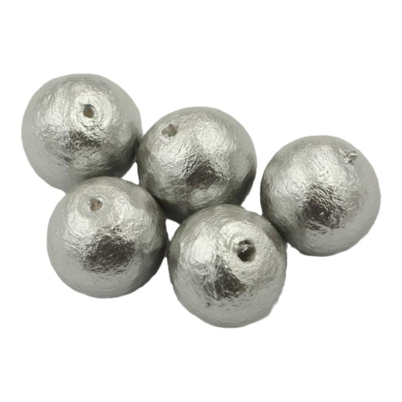 日本经典植物棉花灰色大珍珠通孔半孔串珠耳环耳坠耳钉饰品配件