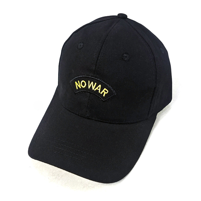 Cross-Border New Arrival Hat No War Letter Embroidered Baseball Cap Men's and Women's Outdoor Sun Protection Sun Hat European and American Peaked Cap