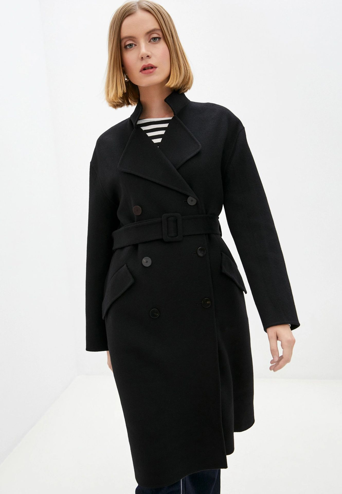 出口女装大牌衣服剪标外贸大牌气质高端尾货欧美th大衣羊毛羊绒