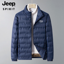 JEEP SPIRIT 轻薄羽绒服男冬季新款潮流加厚宽松大码休闲立领外套