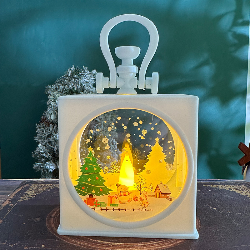 Christmas Decorations Creative Children's Portable Gift Box Small Night Lamp Window Desktop Scene Setting Props