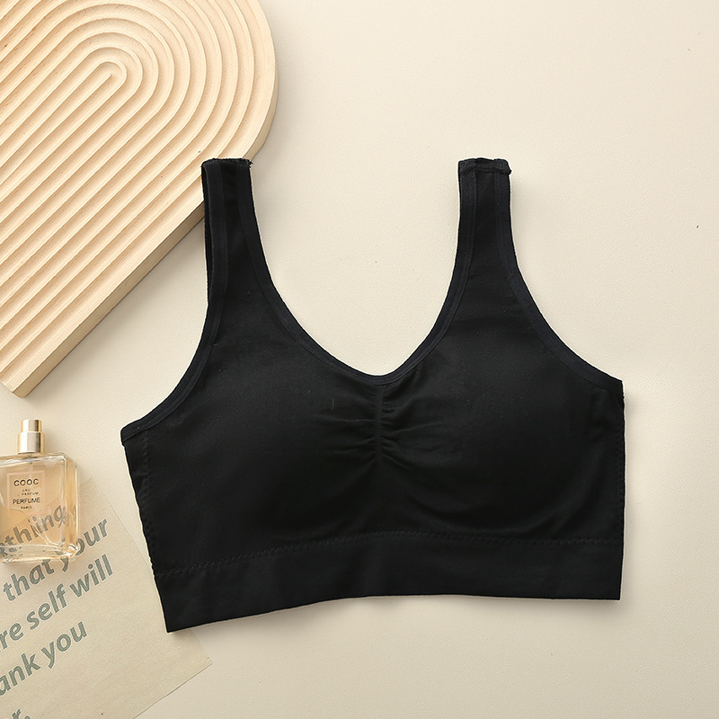 Sports Back Shaping Bra Women's Latex Fixed Cup Underwear Small Chest Tube Top plus Size Vest Breathable Girl Tube Top