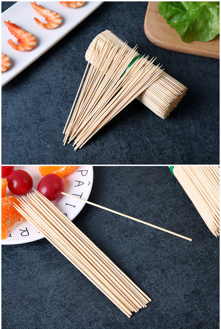 工厂货源一次性竹签签子烧烤签裸签串串香水果签平头签麻辣烫