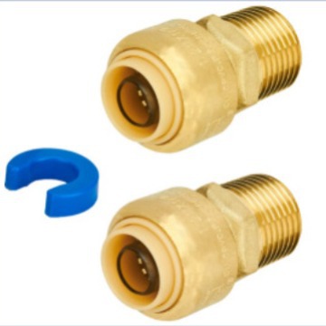 2-PACK Male Adapter 1/2 Inch by 1/2 Straight Connector Push