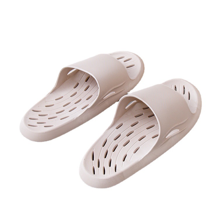 New Indoor Home Slippers Leaking Men and Women Couple Hotel Flip-Flops Thickened Non-Slip Bathroom Slippers Wholesale