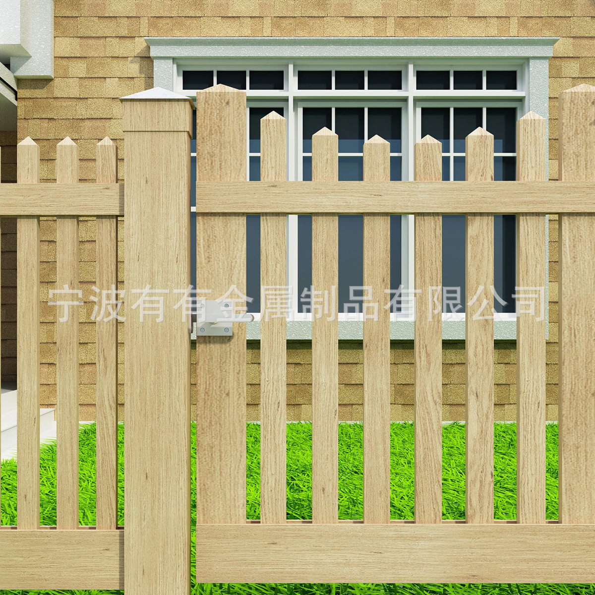 电商批发谷仓门黑色铝制双面门闩旋转门重型木栅栏门闩五金配件