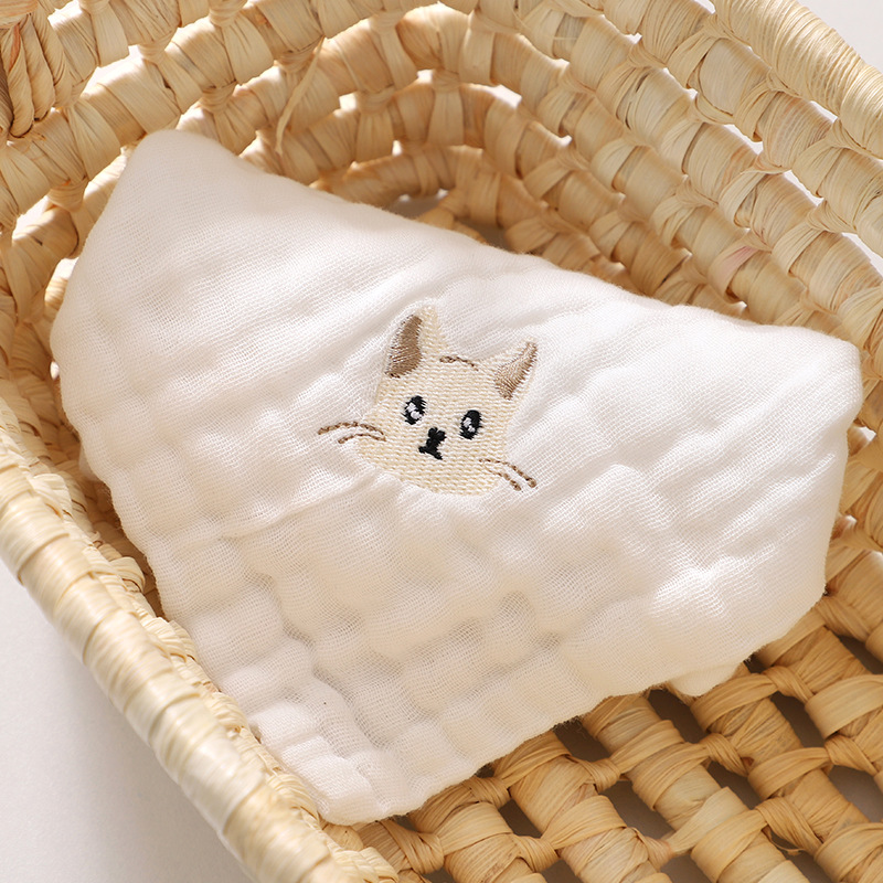 Baby Saliva Towel Summer Thin Good-looking 1-2 Years Old Newborn Baby Cotton Class a Six-Layer Gauze Small Square Towel