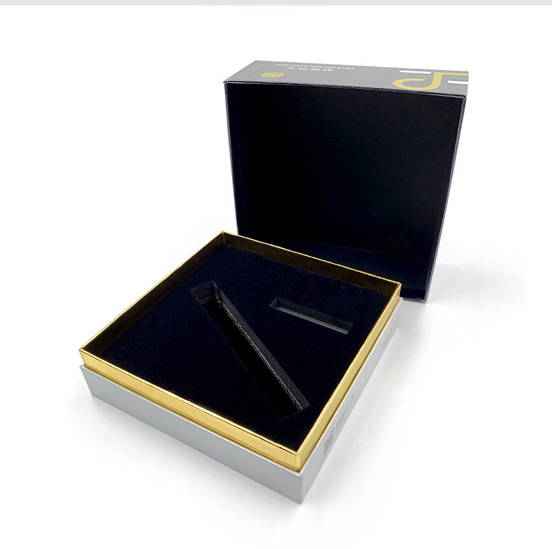 厂家 彩印天地盖精装烫金硬卡纸印刷彩盒 精美精华液礼品盒