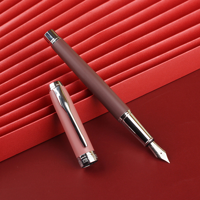 英雄牌钢笔莫兰迪色6055a钢笔墨囊礼盒装男士学生用练字书写女士